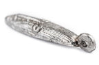 TheBeadChest Elongated Silver Mask Pendant from Africa (9x40mm): Genuine West African Mask Design for DIY Jewelry & Necklaces - color: Silver, size: Elonaged Charm (45x10mm)