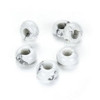 Adabele 30pcs Natural White Howlite Gemstone 8x14mm Donut Rondelle Beads Large Hole ID 5.6mm for DIY Craft Jewelry Making GW-A5 - color: Howlite, size: 14mm x 8mm - 30pcs