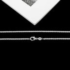 925 Sterling Silver Chain Necklace for Women 16-24 Inch Silver Jewelry Gift - size: 20 Inch, style: Diamond Chain