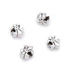 40pcs Fleur De Lis Iris Lily Large Hole Loose Beads (4.5mm Hole) Antique Silver Metal Spacer for DIY Craft Jewelry Making MEC-D6 - size: Fleur De Lis Iris Lily (Style 2)