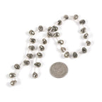 10mm Natural Pyrite Faceted Teardrop Briolette Healing Gemstone Bead Loose Beads for Jewelry Making Strand 15 Inch - color: 10mm Pyrite