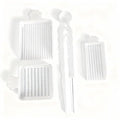 2.6mm Mini Fuse Beads Tray Set, 4-in-1 Picking Tool Kit with Single Needle Tweezer & Spoon for Perler Beads, Arts and Crafts Supplies (White) - color: white