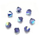100pcs Authentic Preciosa 3mm (0.12 Inch) Small Faceted Bicone Crystal Loose Beads Tanzanite AB (Purple) Compatible with Swarovski Elements Crystals for Jewelry Making Pre-B365 - color: Tanzanite AB, size: 3mm (0.12 Inch) - 100pcs