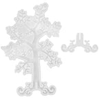 Tree Shape Jewelry Stand Mold, Silicone Resin Earring Holder Epoxy Casting Display Necklace Organizer Hanger Rack Mould for DIY Art Crafts, Handcraft Making, Bracelets Storage, Home Decoration Gift