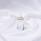 2PCS Cone Shape Acrylic Jewelry Ring Display Holder - Clear and Black Finger Stand Support, Decorative Stands for Wedding Rings