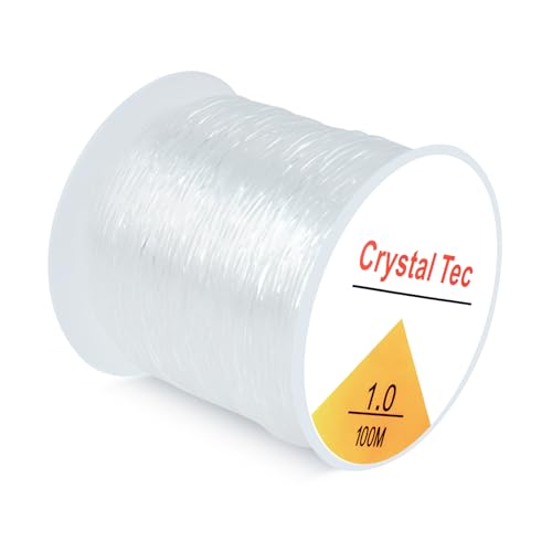 1mm Elastic Cord for Bracelets 100M Crystal Elastic Cord for Bracelet Beads Jewelry DIY Crafts Bracelets Necklaces - size: 1mm