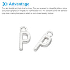 PATIKIL Letter Charm, 50pcs Alphabet Initial Pendant Charm Bulk DIY for Jewelry Making Bracelets Earrings Necklace - style: P