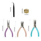 3-Piece Jewelry Pliers Set - Needle Nose, Round Nose & Wire Cutters for Jewelry Making, Wire Crafting & Repair | Professional DIY Tools for Metalwork, Earrings & Bracelets - style: 3-pcs