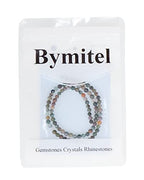 Bymitel 90 pcs Natural Genuine Real Round Loose Stone Beads Gemstone Spacers for Charm DIY Jewelry Making 15.5" per Strand 4mm (Indian Agate, 4mm) - color: Indian Agate, size: 4mm