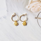 Xeahung 20 Pcs Double Sided Flower Charms Bulk for Jewelry Making Gold Flower Pendant for Bracelet Necklace Earrings Keychain DIY Crafts Crafting Christmas Birthday Gifts - color: Gold