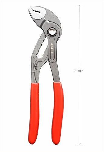 7-Inch Groove Joint Plier, Adjustable Pliers Multi-Purpose Water Pump Pliers, Tongue And Groove Plier, V-Jaw, Chrome-Vanadium Steel,Slip Joint Plier Set For Craftsman Lineman Engineer (7inch) - style: 7 inch