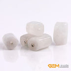 GEM-Inside 31Pcs 6x10mm Natural Blue Tone Moonstone Gemstone Faceted Freeform Tube Column Chakra Beads for Jewelry Making Full 15" Strand Power Energy Healing Stone - color: Blue Tone Moonstone