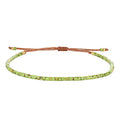 KELITCH Adjustable turquoise bead bracelet single color knitting friendship bracelet fashion jewelry daily wear gift (28 color selection) - color: Mix Green 04D