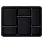 Navaris Felt Drawer Organizer Tray - Tidy Desk Drawers, Office Supplies, Jewelry, Cosmetics, Small Personal Items and Accessories - Black - color: Black