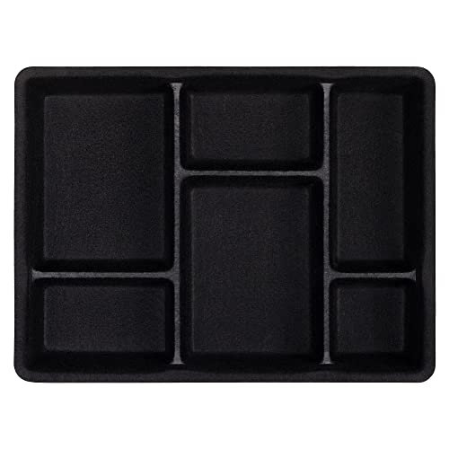 Navaris Felt Drawer Organizer Tray - Tidy Desk Drawers, Office Supplies, Jewelry, Cosmetics, Small Personal Items and Accessories - Black - color: Black