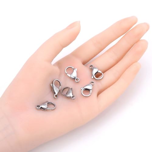20pcs Adabele 304 Grade Surgical Stainless Steel 20mm (0.8 inch) Trigger Lobster Claw Clasps Strong Sturdy Hypoallergenic Connector for Craft Jewelry Making SJF12-1 - size: 20mm clasp