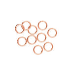 The Beadsmith Soldered Jump Rings – 6mm, Rose Gold Plated, 20-Gauge (0.79mm) Wire Thickness, 144 Pieces – Findings for Making Keychains, Charms, Chain Mail and Body Jewelry - color: Rose Gold, size: 6mm - 19 Gauge