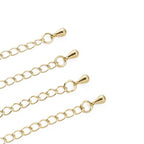 BEADIA 14K Gold Plated Extender Chains 75mm 20pcs Water Drop Extension Tail Chains for Jewelry Making Findings - color: WaterDrop