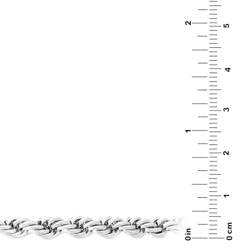 Amazon Essentials Stainless Steel 6MM Rope Chain Necklace, 24"