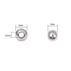 BEADIA Stainless Steel Spacer Beads 6x5mm Round Loose Charm Caps Beads for DIY Jewelry Making 100pcs with 2.5mm Hole - color: 6x5mm 2.5mm