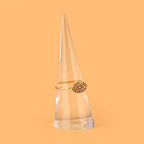 2 Pcs Clear Cone Shape Acrylic Ring Display Holder Finger Ring Stand Jewelry Display Support Ring Showing Organizer