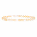 Angelstones Natural Gemstone Small Beaded Stretch Bracelet, 4mm Faceted Round Beads, Crystal Healing Bracelet for Women - color: Citrine