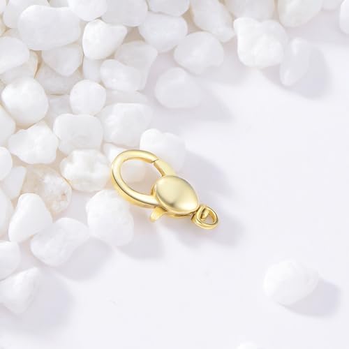 14K Gold Jewelry Clasp Necklace Extender Clasp Bracelet Extension Connector for DIY Necklace Bracelet Anklet Jewelry Making (Style 10) - size: Style 10-Yellow