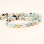 GAVU Hand-knotted Men's Beaded Necklace, Crystal Necklace for Men - color: Amazonite, size: 20"