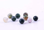Natural Stone Beads 100pcs 10mm India Agate Round Genuine Real Stone Beading Loose Gemstone Hole Size 1mm DIY Smooth Beads for Bracelet Necklace Earrings Jewelry Making (India Agate, 10mm) - color: India Agate Green, size: 10mm