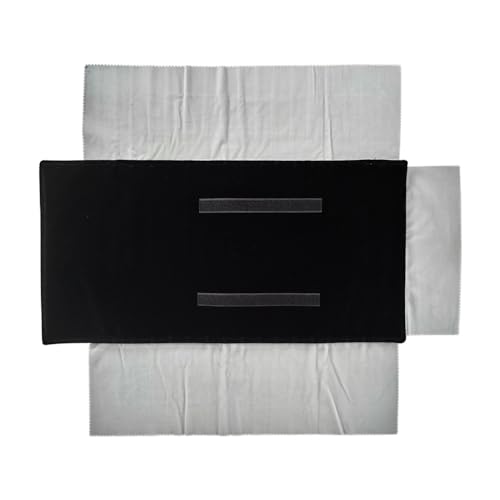 Portable Jewelry Roll Secure Ring Pouch Foldable Rings Case Ideal Ring Holder Case for Travel Enthusiast - color: Black (Gray Velvet inside)