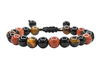 Amazing Gemstone Anti Bullying Manifestation Bracelets - Black Obsidian Tiger Eye Red Jasper Bracelet Set for Healing Calming Anxiety Stress Relief Gifts Pulseras Para Hombres Mujer (Adjustable) - color: Bullying Support