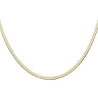 HARFINGTON Herringbone Necklaces Stainless Steel Snake Chain Necklace Adjustable Flat Chain for Women Jewelry Gift - color: Gold, size: 22" x 0.2"