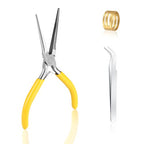 Needle Nose Pliers,6-Inch Extra Long Needle Nose Plier,jewelry making industrial and mechanical maintenance and household appliance fixes. - color: Golden-long Needle Nose Plier
