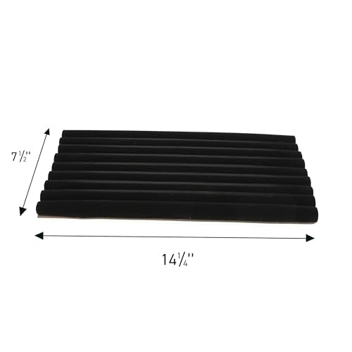 SSWBasics Large Black Velvet Ring Display Tray Organizer - 14-1/4"L x 7-1/2"W - Continuous