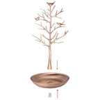 INVIKTUS Silver Birds Tree Jewelry Stand Display Earring Necklace Holder Organizer Rack Tower - color: antique bronze