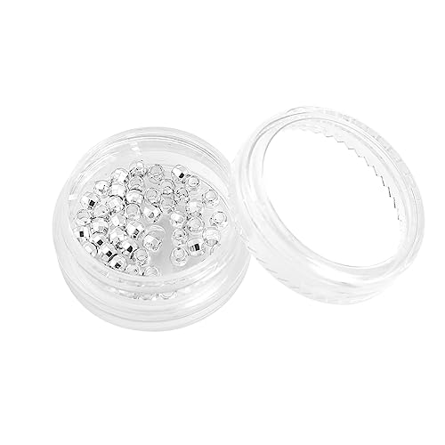 BEADIA Silver Plated Laser Round Spacer Beads 3x3mm 50pcs for Jewelry Making Findings Non Tarnish - color: Silver, size: 3mm Laser
