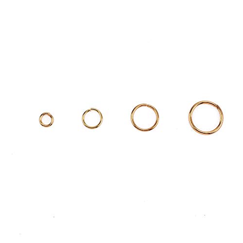 BEADIA Open Jump Rings Gold 0.6x4mm 1000pcs for DIY Jewelry Making Supplies - color: Gold, size: 0.6*4mm