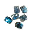 Natural Stone Pendants Faceted Flash Labradorite Stone Beads Flash Crystal Gemstone Charms for Jewelry Making Necklace Bracelet Gift - color: rectangle