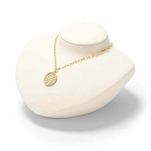 Microfiber Jewelry Bust Display Necklace Pendant Small Jewelry Necklace Display Stand for Showcase(Beige) - color: Beige