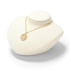 Microfiber Jewelry Bust Display Necklace Pendant Small Jewelry Necklace Display Stand for Showcase(Beige) - color: Beige