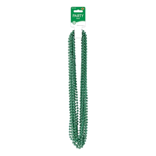 Party Beads - Small Round - size: 12-Pack, style: Green (12-Pack