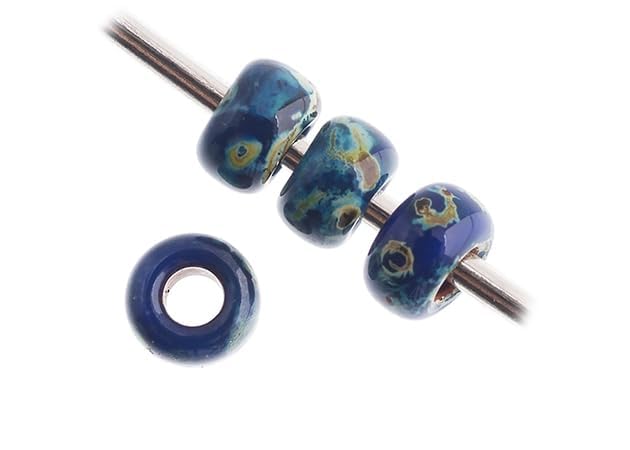 Miyuki Seed Bead 11/0 22g Opaque Cobalt Picasso Japanese Glass Seed Beads - color: Cobalt Picasso