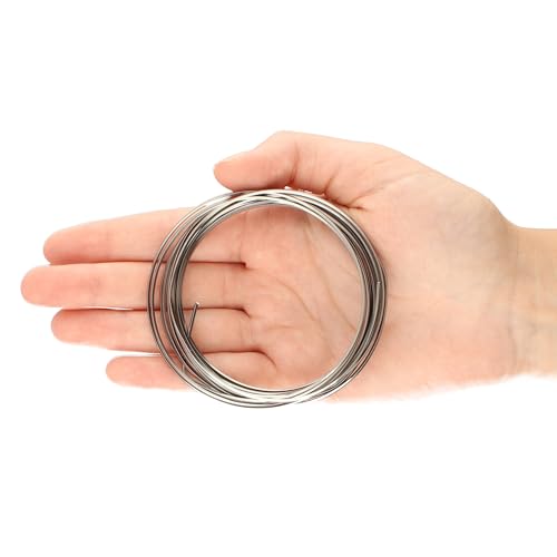 The Beadsmith Half-Round Craft Wire – Soft Temper Jewelry Wire, Titanium Color, 21 Gauge, 4 Yards - color: Titanium, size: 21 Gauge