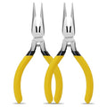 BOOSDEN 5" Needle Nose Pliers 2-Pack, Small Jewelry Pliers Set with Side Cutter, Mini Precision Pliers for Beginner Jewelry Making, Electronics Repair, DIY Crafts - Essential Home Tool Kit - size: 5''-2 pack