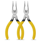 BOOSDEN 5" Needle Nose Pliers 2-Pack, Small Jewelry Pliers Set with Side Cutter, Mini Precision Pliers for Beginner Jewelry Making, Electronics Repair, DIY Crafts - Essential Home Tool Kit - size: 5''-2 pack