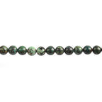 Natural Stone Beads 8mm African Turquoise Polished Round Smooth Gemstone Beads for Jewelry Making Adults 15 Inch(African Turquoise,8mm) - color: African Turquoise, size: 8mm