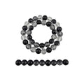 DandS ltd Crackle Lampwork Glass Beads for Jewelry Making, Black & Clear, Vibrant DIY Bracelets, Necklaces, Beading Supplies & Craft Kits for Handmade Jewelry, 80pcs 0.39 inch (10mm), #J236-10 - color: Black & Clear