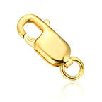 2pcs Adabele Real Yellow Gold Plated Sterling Silver 10mm (0.39 inch) Rectangle Lobster Trigger Clasps Hypoallergenic Nickel Free for DIY Jewelry Making SS250-10 - color: Gold Plated Sterling Silver, size: 10mm (0.4") Small - 2pcs