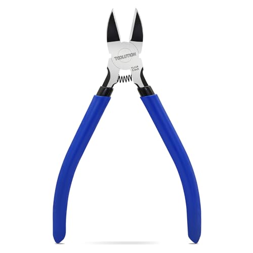 5 Inch Wire Cutters, Flush Side Cutter Pliers for Jewelry Making, Micro Flush Cutters for Artificial Flowers, Wire Snips, Model Nippers for Crafting, 3d Printing, 1 Pack - color: 1 Pack