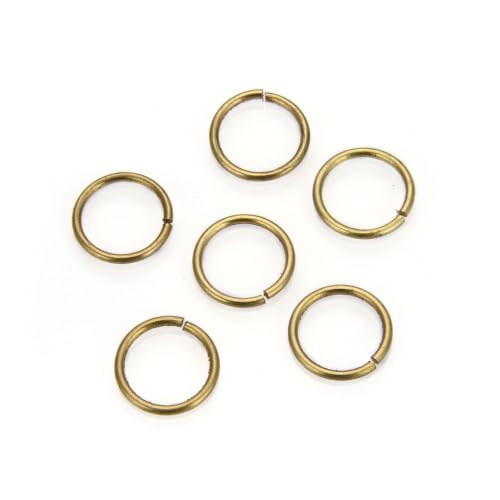 Adabele 500pcs Raw Brass 4mm (0.16 Inch) Small Open Jump Ring O Ring Connector (0.8mm/20 Gauge Strong) Unplated/Uncoated for DIY Craft Jewelry Making CX83-4 - color: Raw Brass Gold, size: 4mm (500pcs)